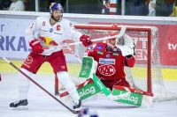 Thomas Raffl (EC RBS) und Sebastian Dahm (KAC) (c) GEPA Goetzhaber